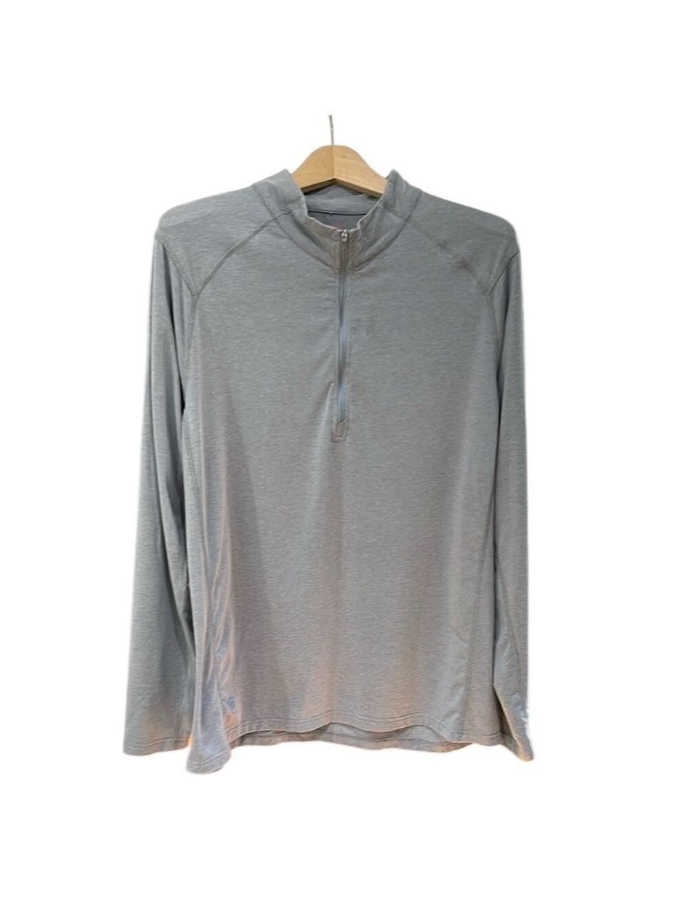 Travis Mathew 1/2 Zip Heather Grey Shirt SZ XL